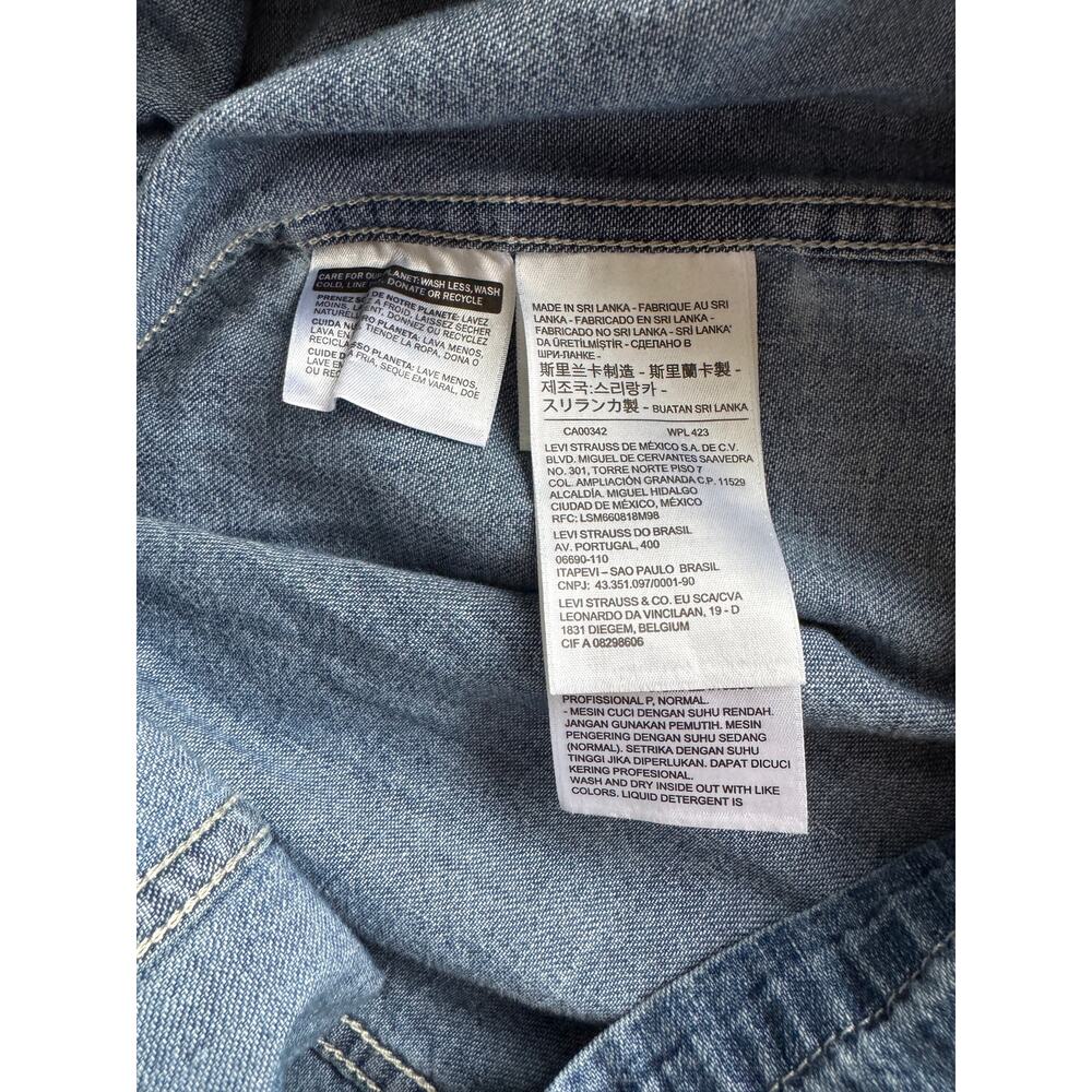 Levis Y2K Denim Dress XS EUC Button Front - Picture 6 of 8